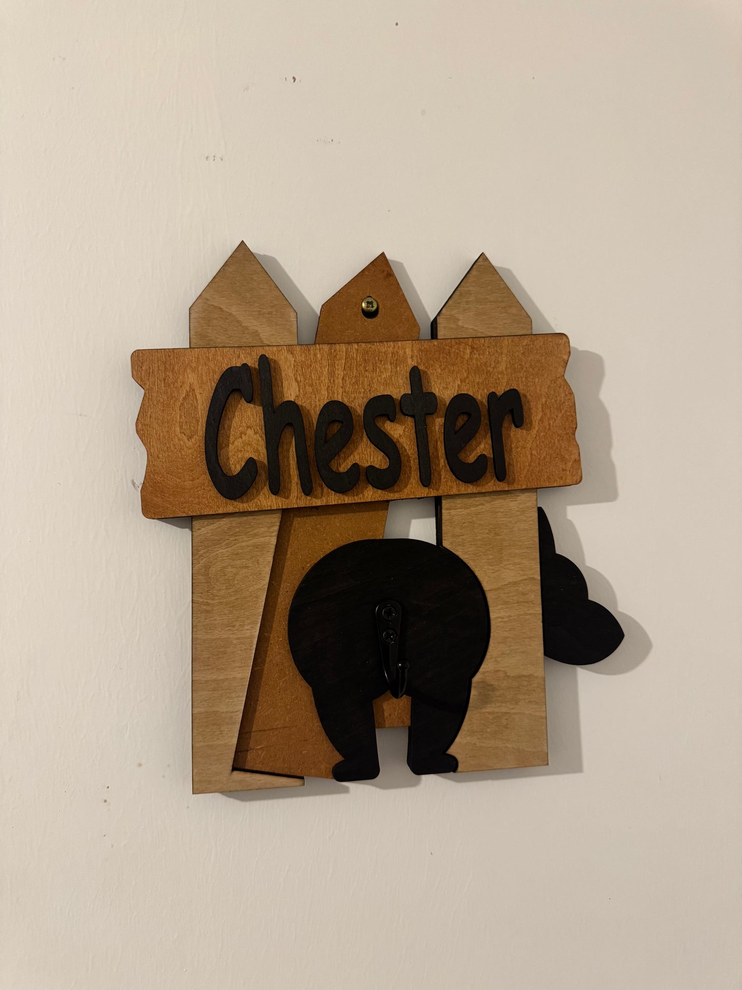 Personalised dog lead hook