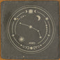 Zodiac coaster. Star sign Laser engraved. Gift, Wedding, Anniversary, Birthday, Christmas