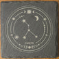 Zodiac coaster. Star sign Laser engraved. Gift, Wedding, Anniversary, Birthday, Christmas