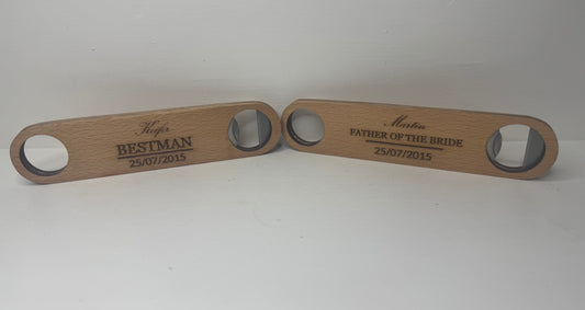 Personalised Wedding Party Bottle Openers
