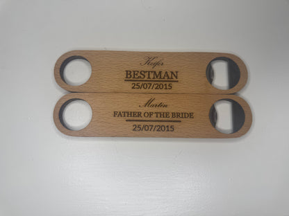 Personalised Wedding Party Bottle Openers