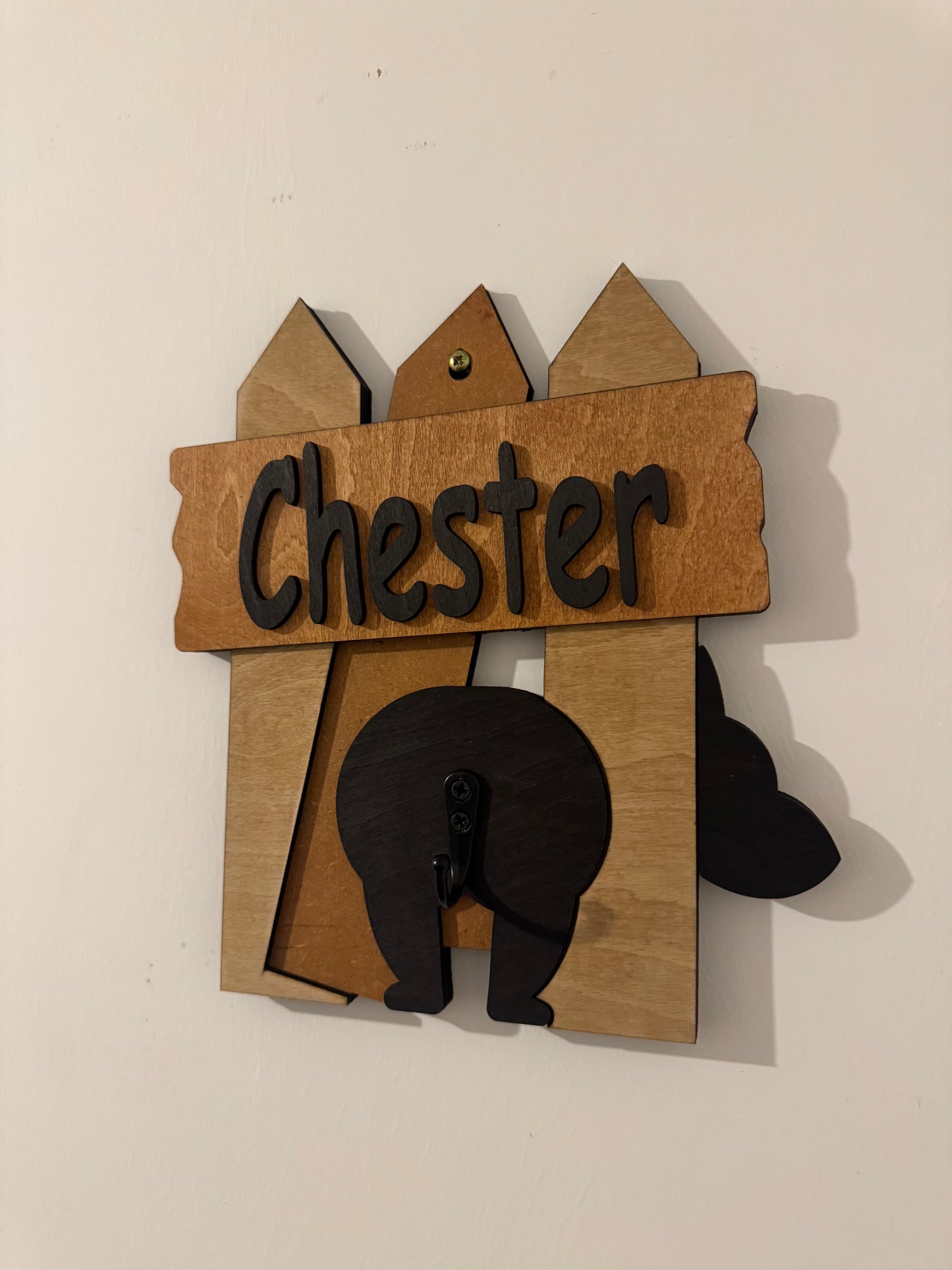 Personalised dog lead hook