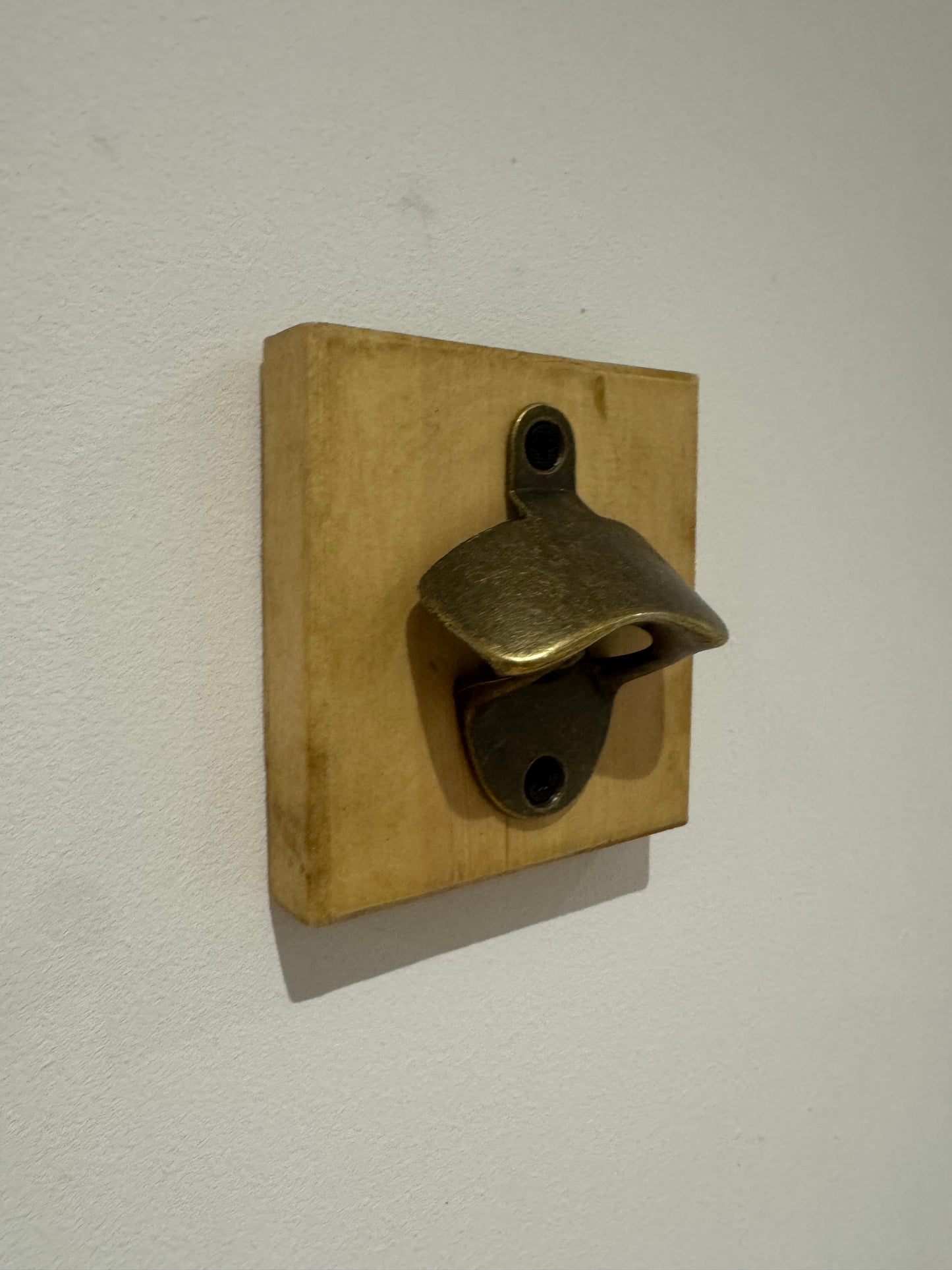 Oak stain wooden bottle opener