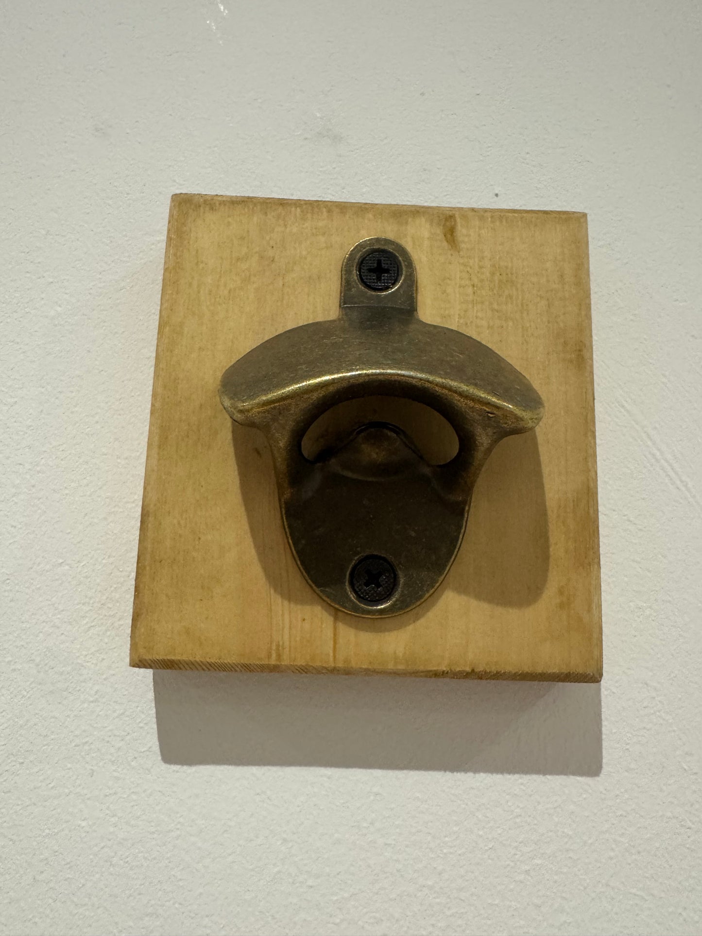 Oak stain wooden bottle opener