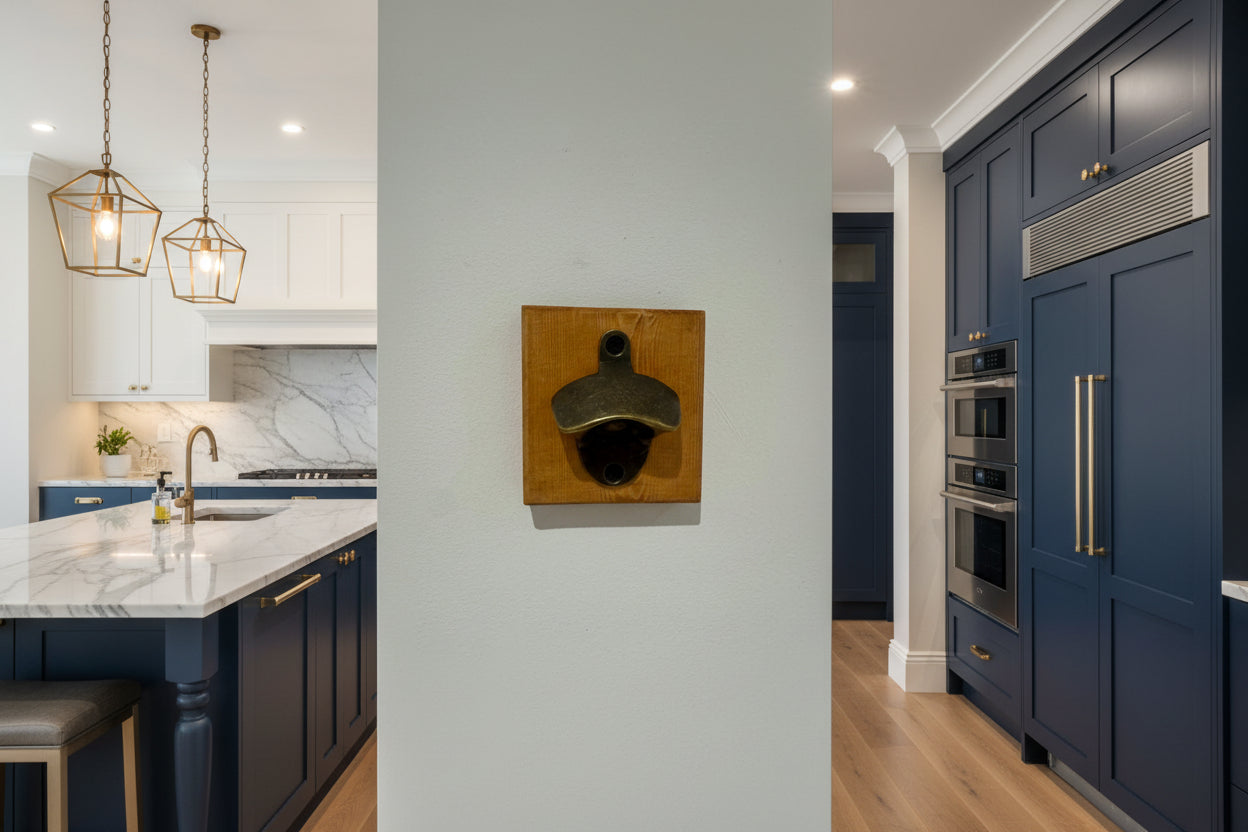 Teak stain bottle opener