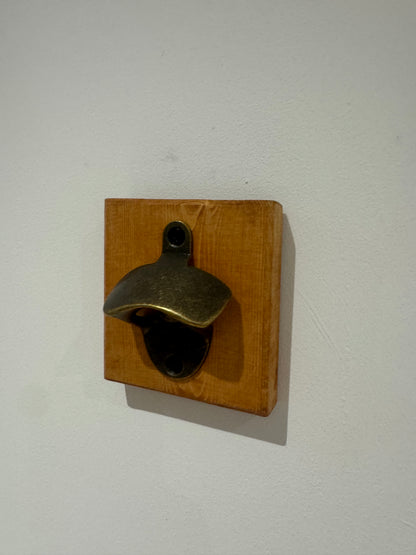 Teak stain bottle opener