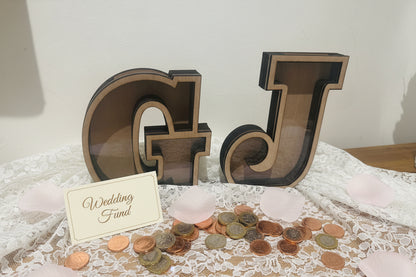 Wooden money box - acrylic front