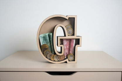 Wooden money box - acrylic front