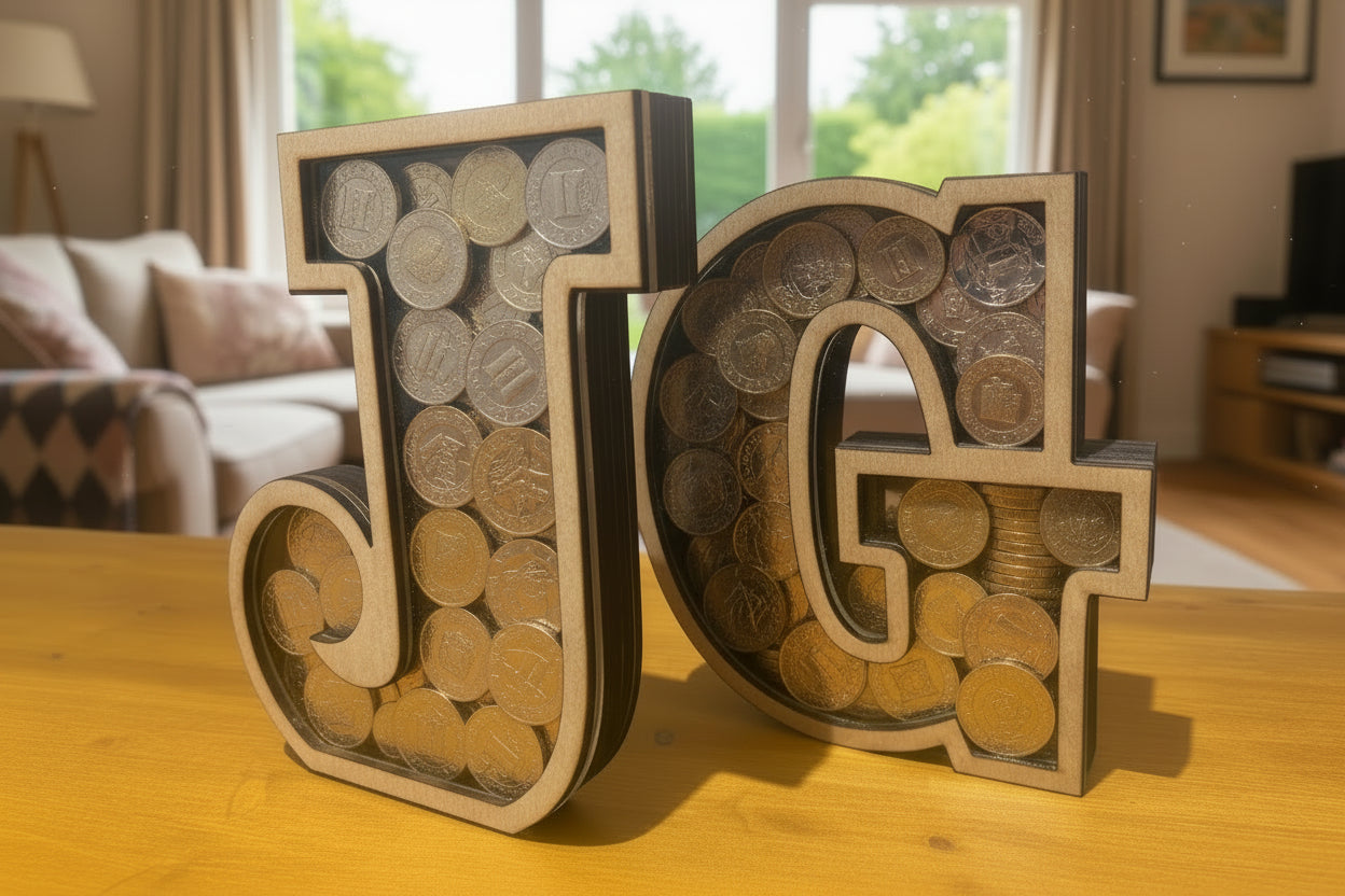 Wooden money box - acrylic front