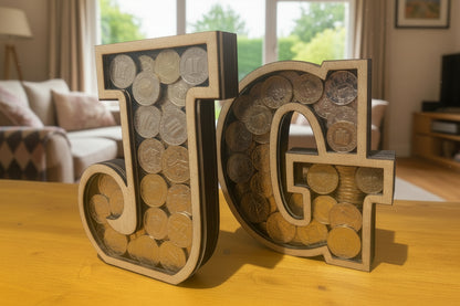 Wooden money box - acrylic front