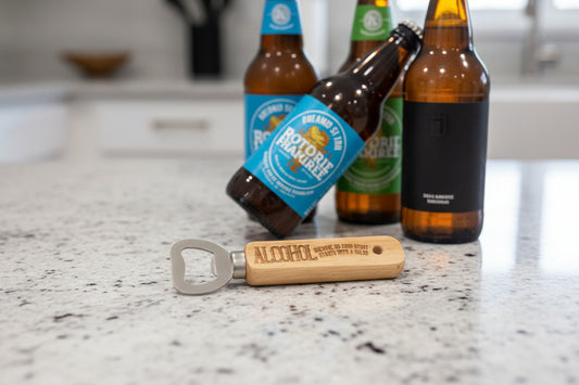Bottle opener - Alcohol, because no good story starts with a salad
