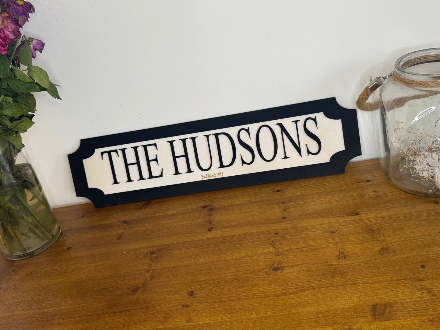 Personalised street sign | Family name sign | Indoor sign