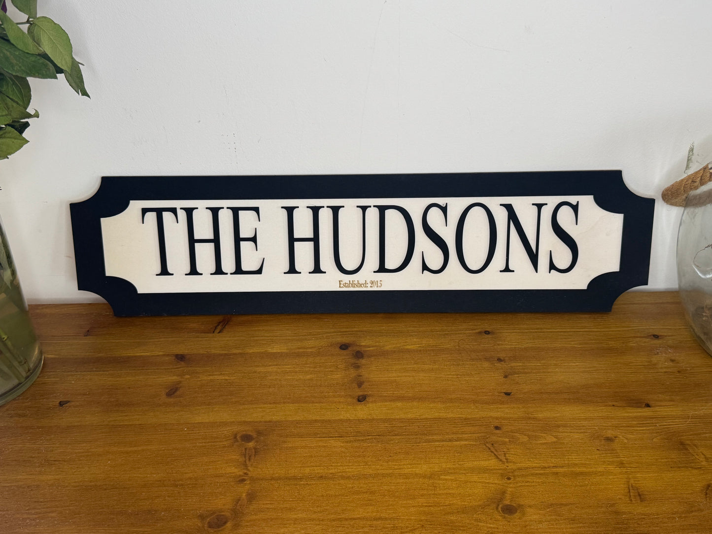 Personalised street sign | Family name sign | Indoor sign