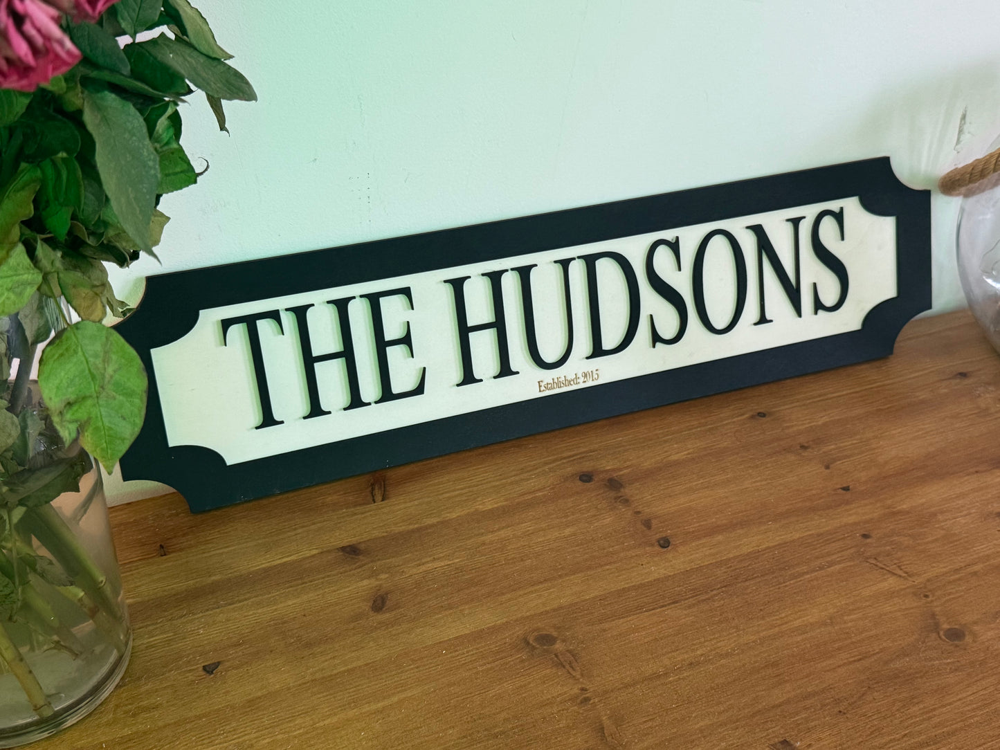 Personalised street sign | Family name sign | Indoor sign