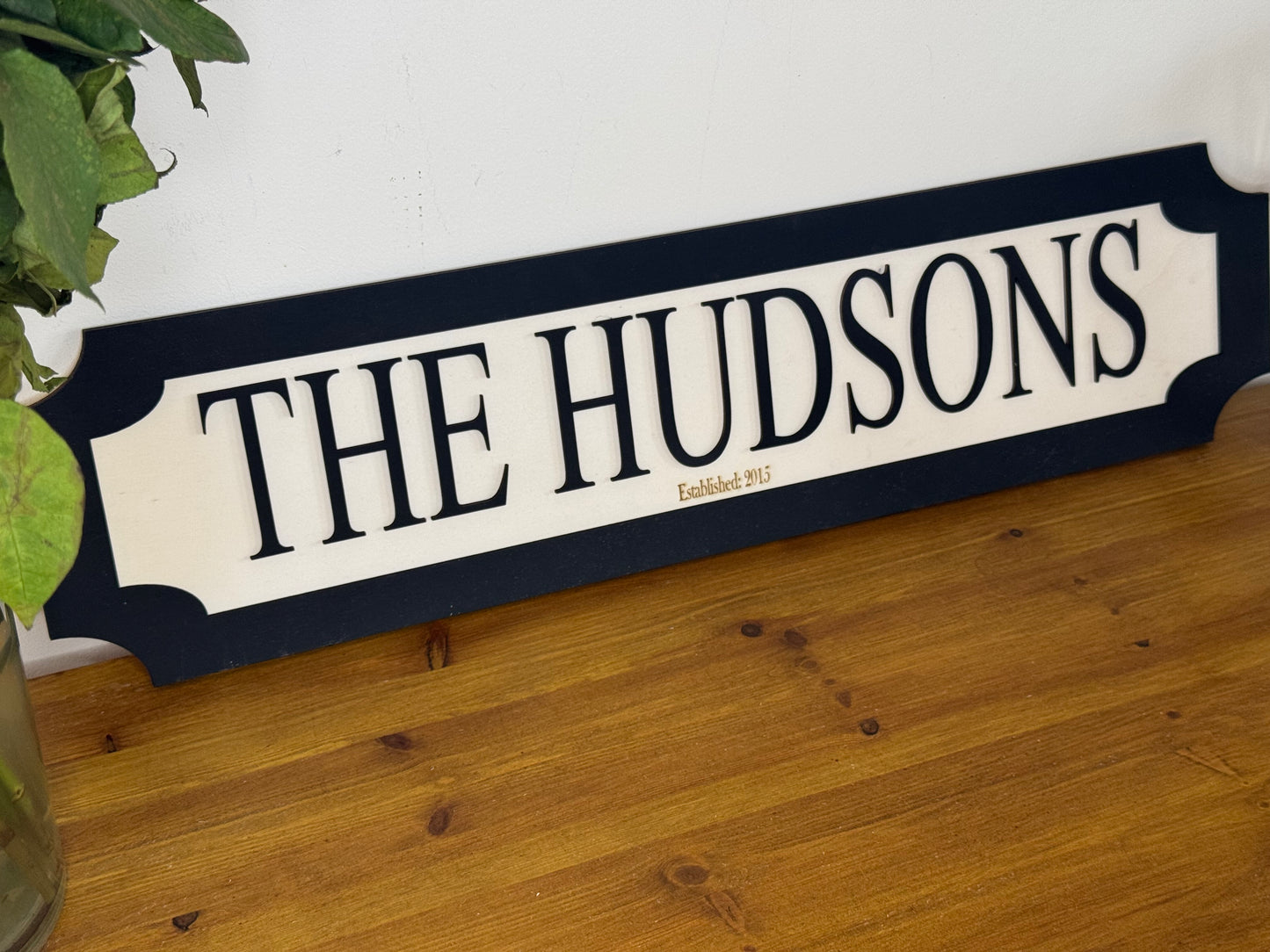Personalised street sign | Family name sign | Indoor sign