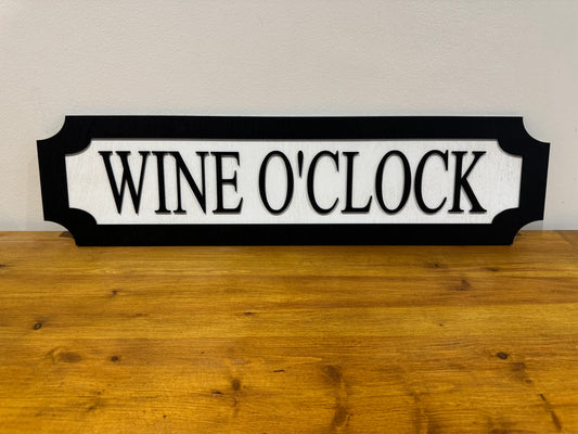 Wine O'clock | sign | Indoor sign