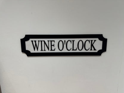 Wine O'clock | sign | Indoor sign