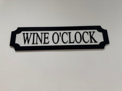 Wine O'clock | sign | Indoor sign