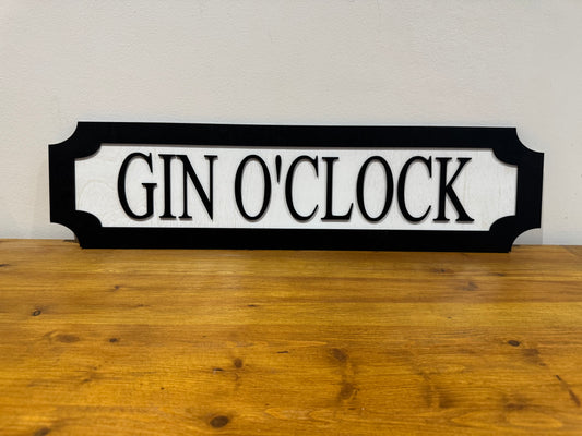 Gin O'clock | sign | Indoor sign