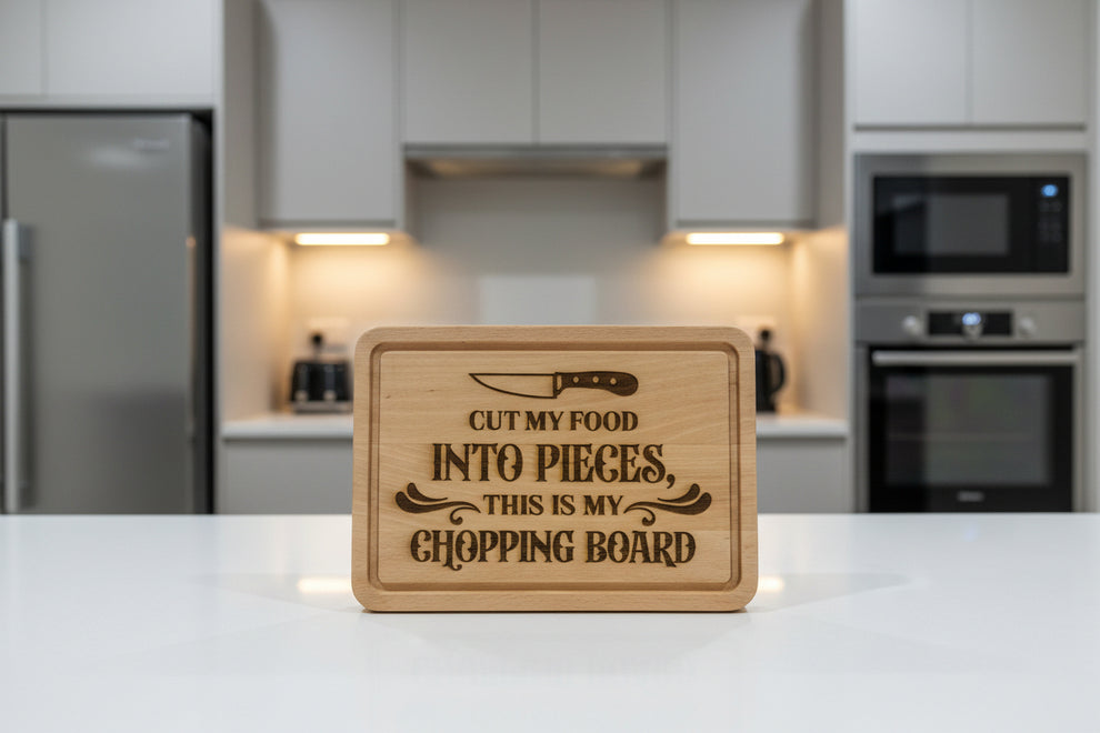 Cut my food into pieces this is my chopping board, Cutting board. Gift ...