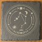 Zodiac coaster. Star sign Laser engraved. Gift, Wedding, Anniversary, Birthday, Christmas
