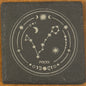 Zodiac coaster. Star sign Laser engraved. Gift, Wedding, Anniversary, Birthday, Christmas