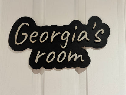 Child’s room sign, bedroom, personal, name