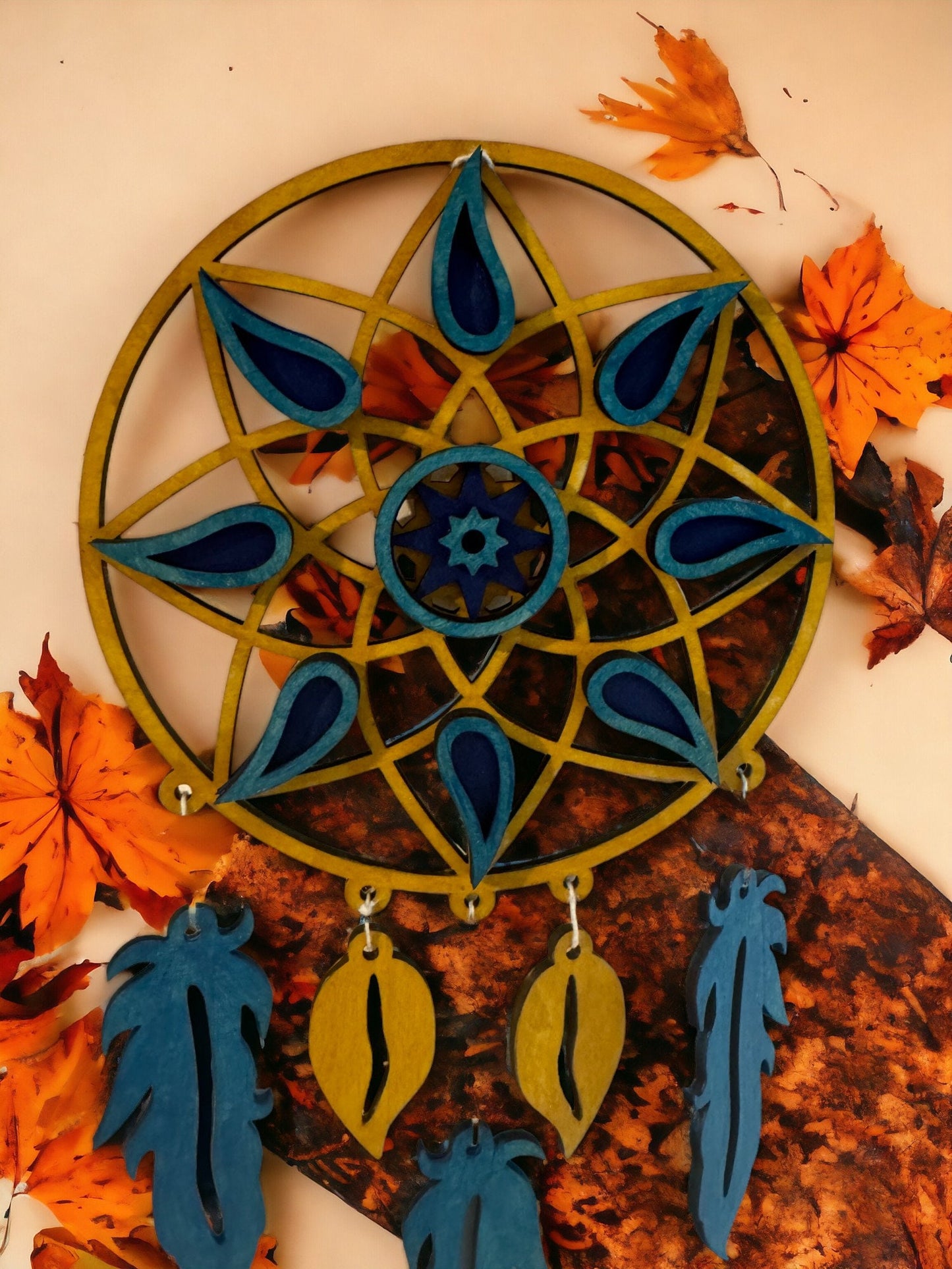 Wooden Mandala Dreamcatcher