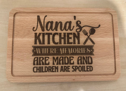 Nana chopping board. Gift, birthday, mothers day, anniversary.