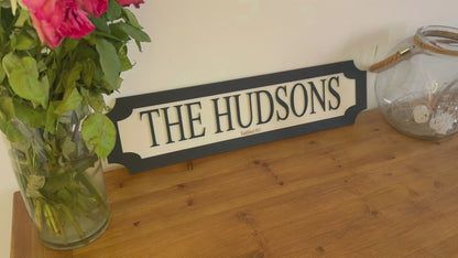 Personalised street sign | Family name sign | Indoor sign